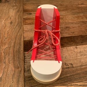 Melissa & Doug Deluxe Wood Lacing Sneaker - Learn to Tie a Shoe Educational Toy